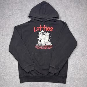 Lotties skateshop hoodie black vintage y2k sweatshirt size small
